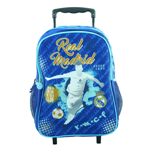 ست 12 در 1 کوله پشتی چرخدار 40 سانتی Real Madrid مدل Rainbow Max - Backpack - Trolly Bag - Promotion Items 12 in 1 - Real Madrid _کیف مدرسه